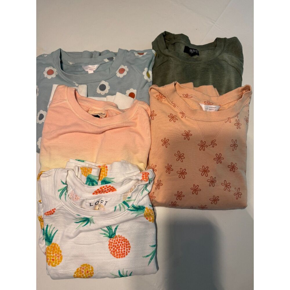 Bundle (5) Mixed Brand Lightweight Sweatshirts - Loft, A.N.A, LC Lauren Conrad
